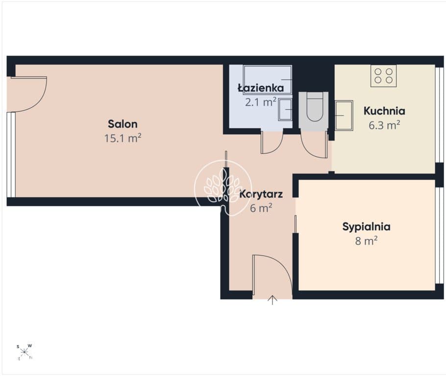 Dwa pokoje 45m2 Rubinkowo - zdjęcie 9