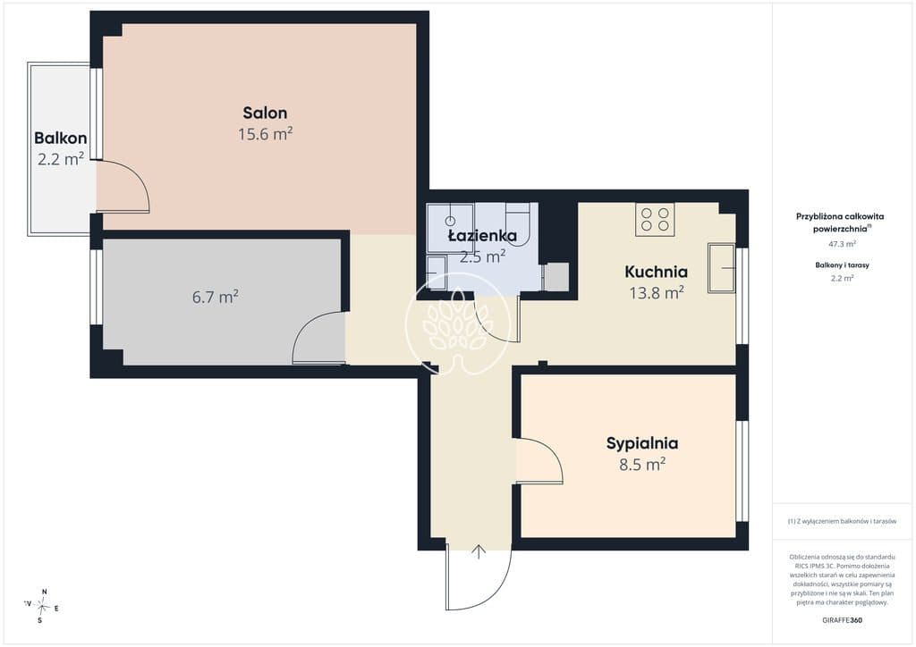 Śliwińskiego 47m² 3 pokoje osobna kuchnia 439k - zdjęcie 11