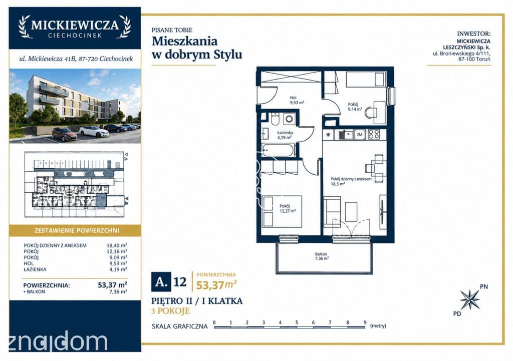 3-pok z balkonem – rodzinna przestrzeń Ciechocinek - zdjęcie 2