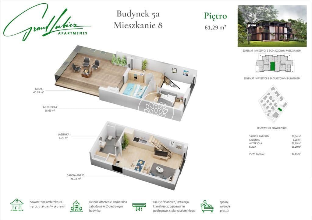 Grand Lubicz Apartments | antresola + taras 40 m² - zdjęcie 2