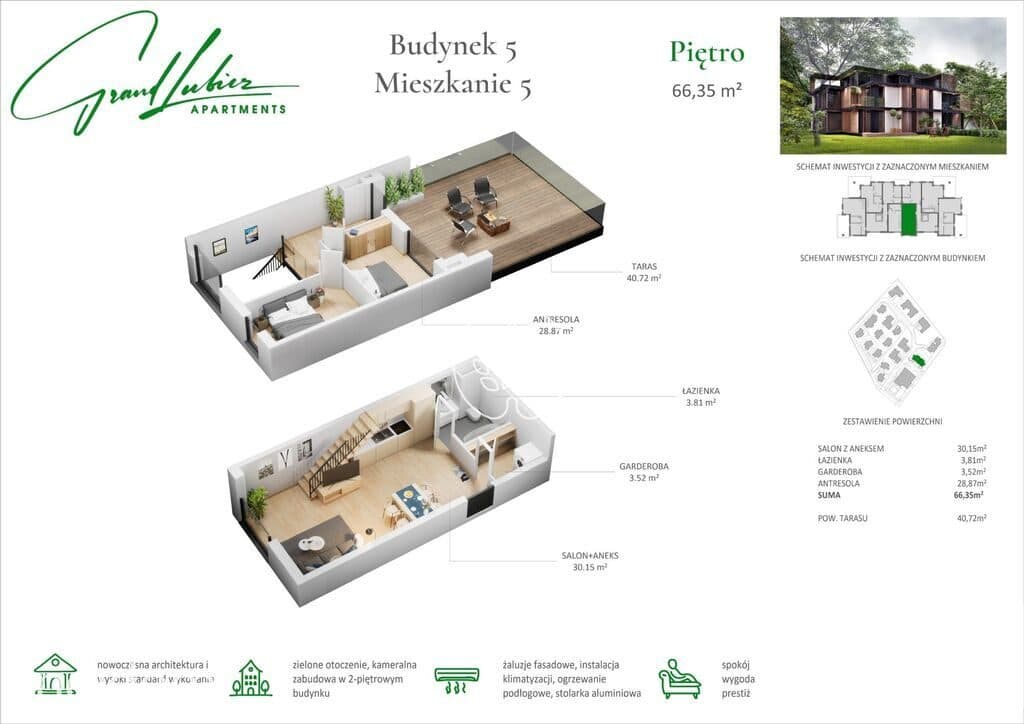 Grand Lubicz Apartments | antresola i taras! - zdjęcie 2