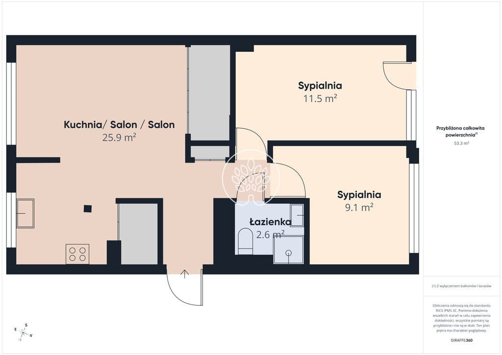 Centrum / Kamienica / Trzy pokoje / balkon / 54m2 - zdjęcie 5