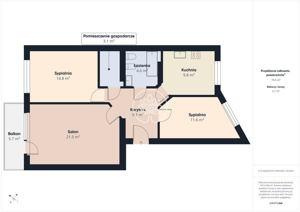 Szwederowo, 73m², słoneczny balkon, garaż! - zdjęcie 13