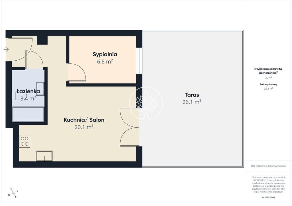 2 pokoje po remoncie | taras ok. 26 m² | wyposażone | od zaraz - zdjęcie 12