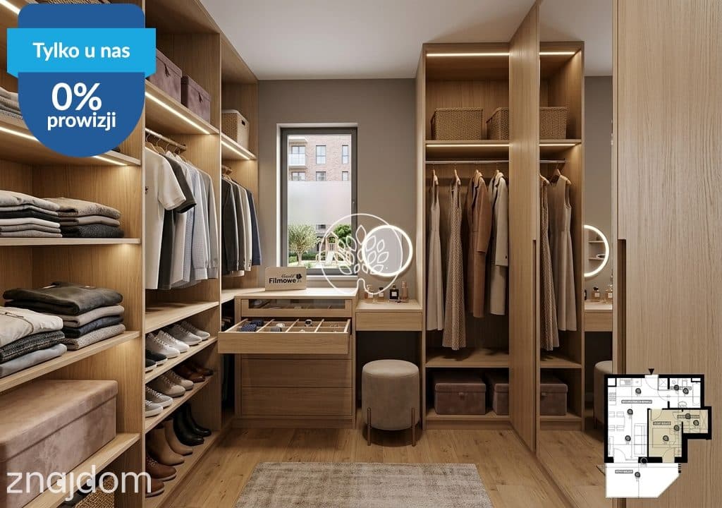 Nowoczesne 2 pokoje z garderobą i dużym tarasem 11,84 m²