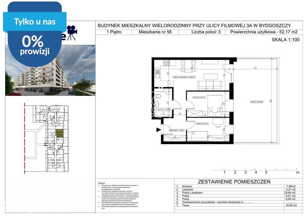 Funkcjonalne mieszkanie na os. Filmowym