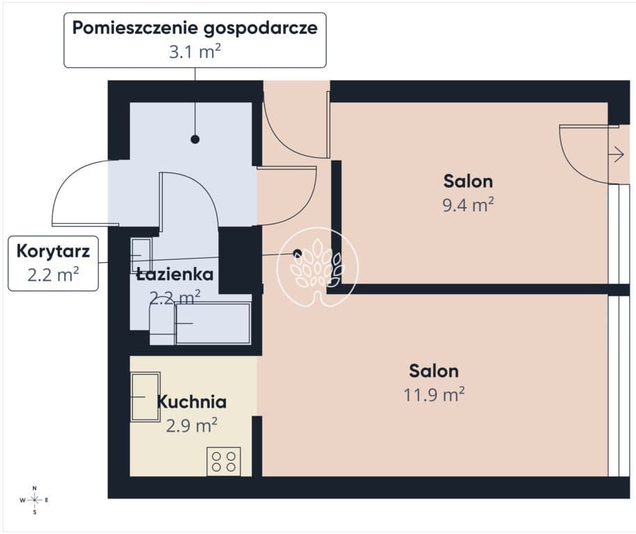 Dwa pokoje 32m2 Bydgoskie Przedmieście - zdjęcie 13