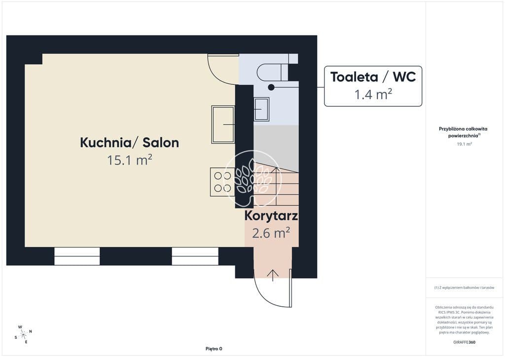 2 pokojowe mieszkanie w centrum - zdjęcie 10
