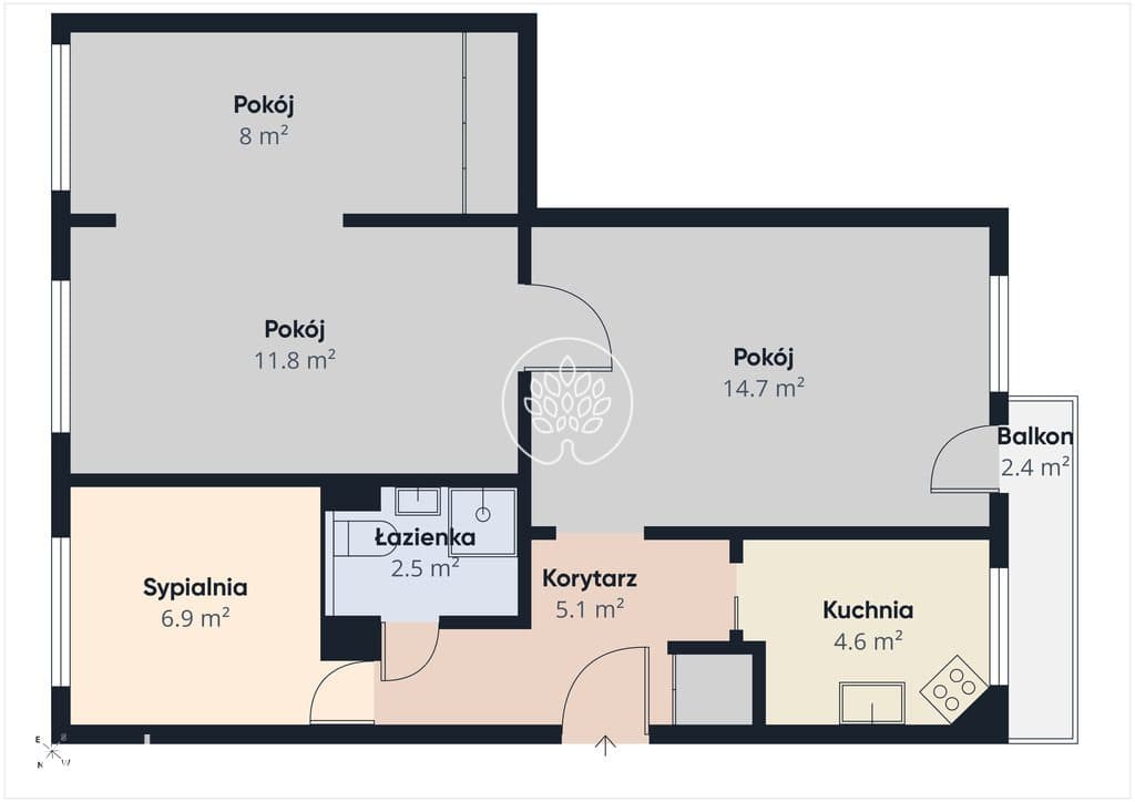Jasne 3 pokoje z balkonem, 56,8 m² – Błonie, Bydgoszcz - zdjęcie 18