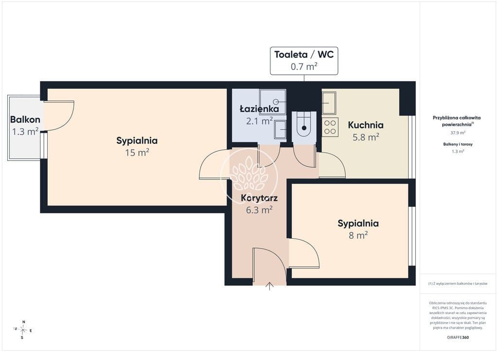 Dwa pokoje 38m2 - zdjęcie 8