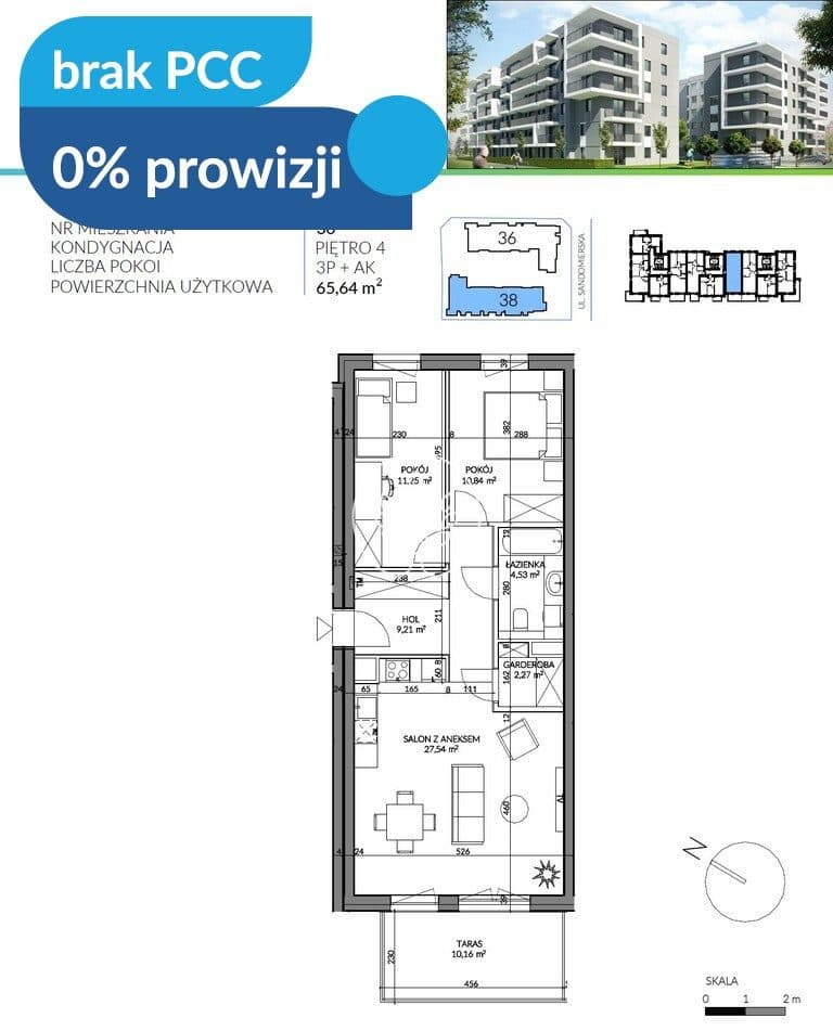 3 pokoje na Kapuściskach - 0% PROWIZJI