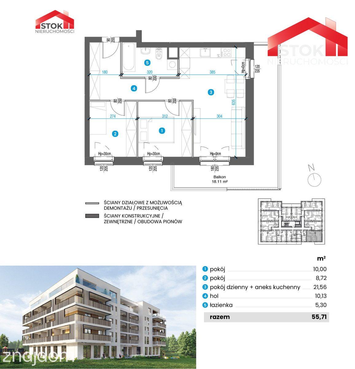 Nowe mieszkanie 3-pokojowe z dużym balkonem - zdjęcie 2