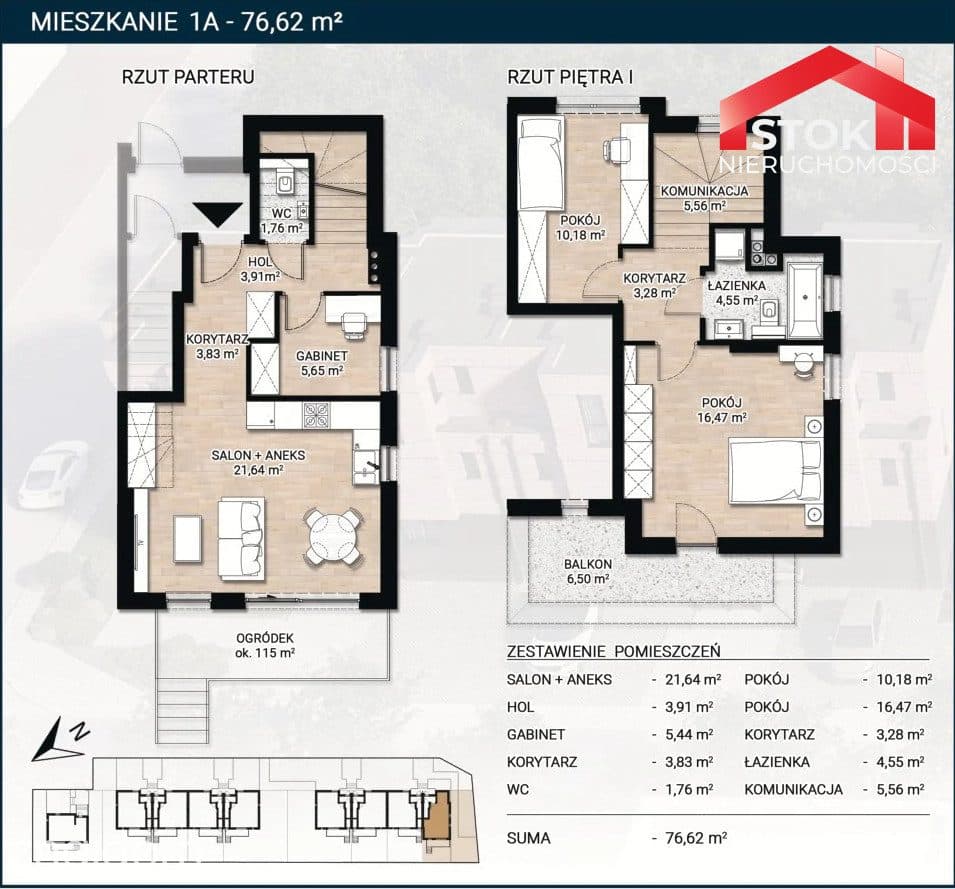 Nowoczesne mieszkanie z ogródkiem 76,62 m² | 4 pok - zdjęcie 2