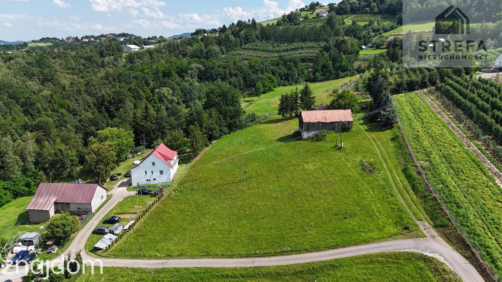 Wyjątkowa działka rolna z możliwością zabudowy zagrodowej, -2,2263 ha, Bilsko gmina Łososina Dolna