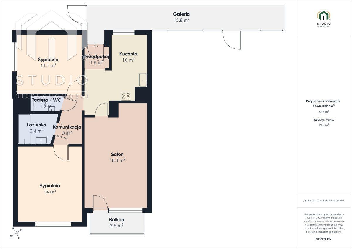 63m²/3pok./9piętro/widok na góry|Os.Karpackie - zdjęcie 20