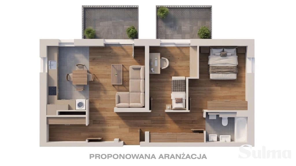Słoneczne 3 pokoje z garderobą | Bez PCC - zdjęcie 2