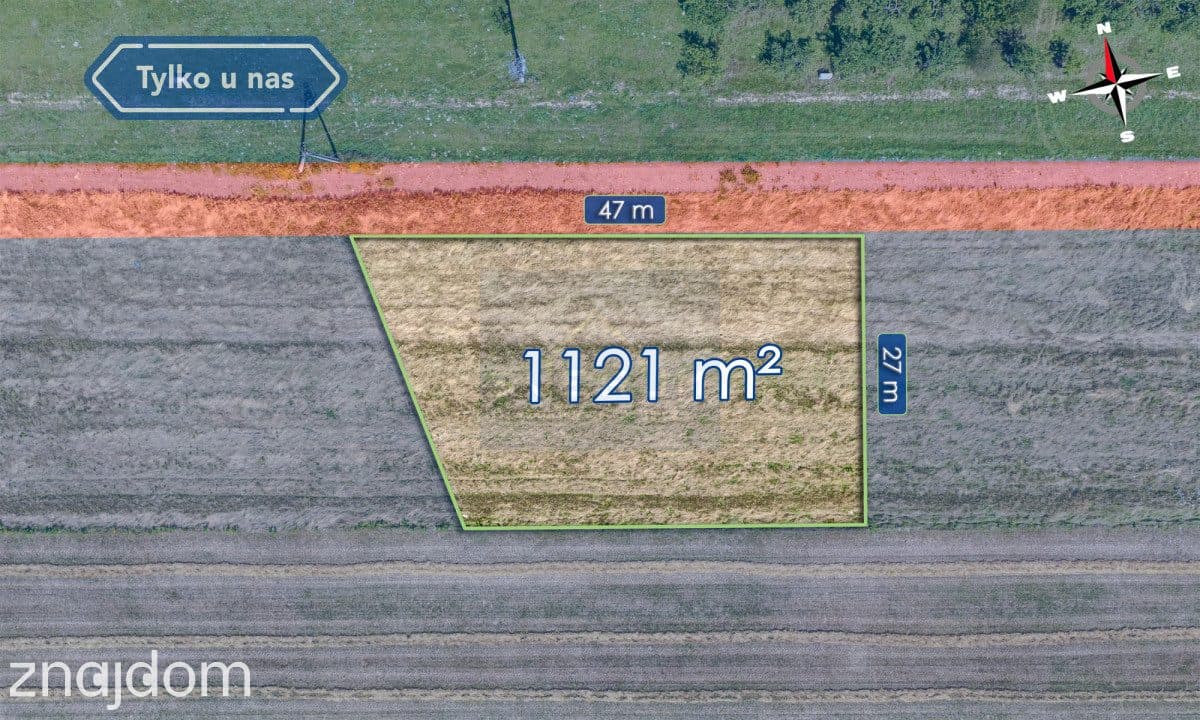 Działka budowlana 1121 m² wymiarowa Zawada, Mstów - zdjęcie 5