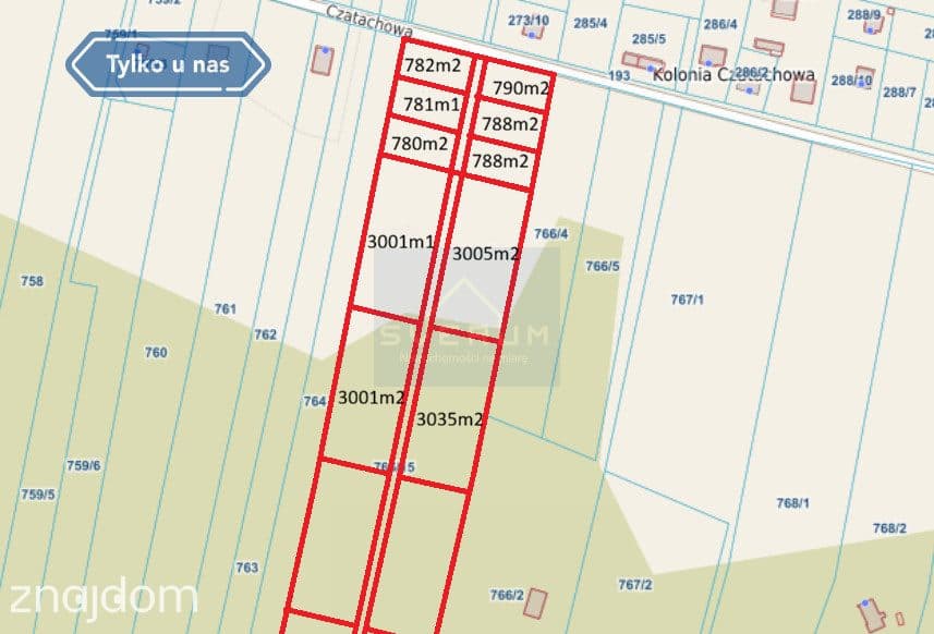 Działki Budowlane centrum Jury Czatachowa gm Żarki