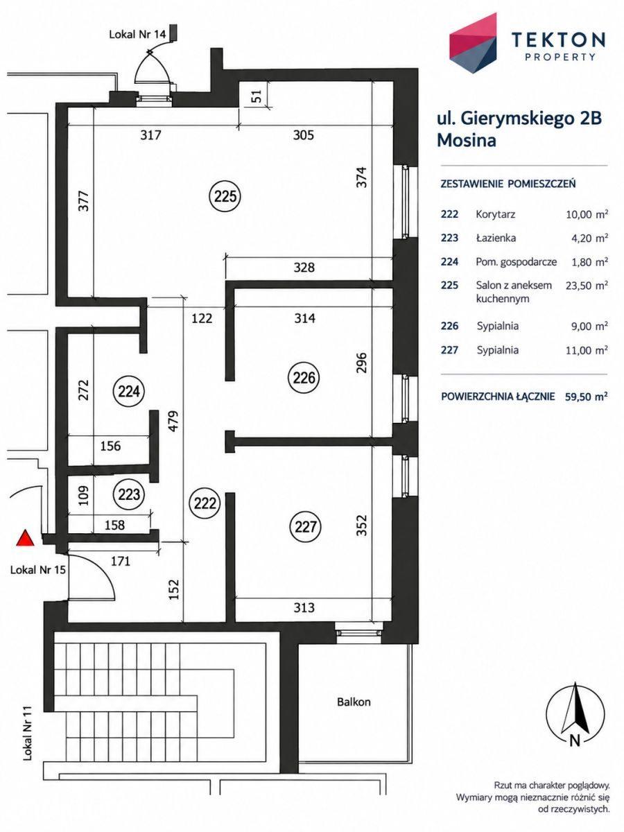3 POKOJE Z BALKONEM| 59,5 M² | NOWE BUDO - zdjęcie 16