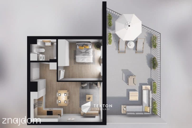 2 pokoje | Taras 46 m²| Europejska 15 - zdjęcie 6