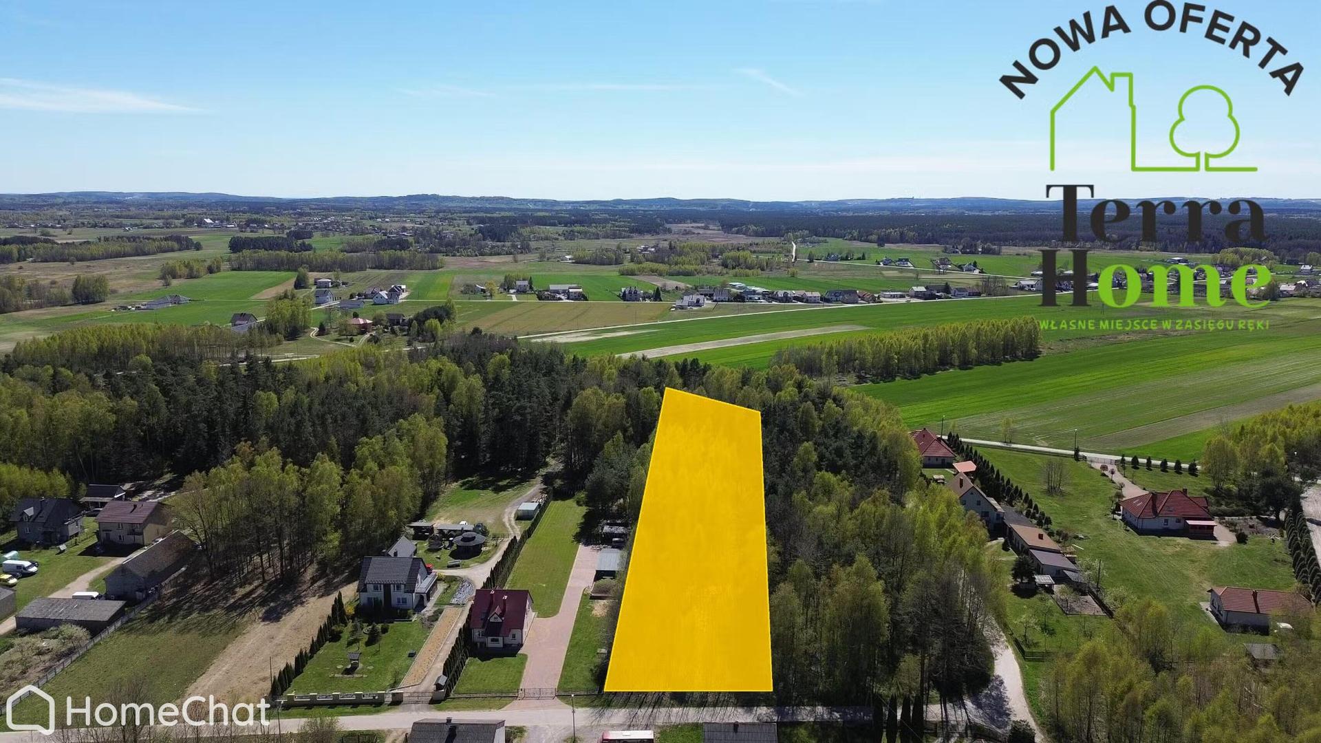 Działka budowlana z lasem 6300m2 Korczyn Gm. Strawczyn