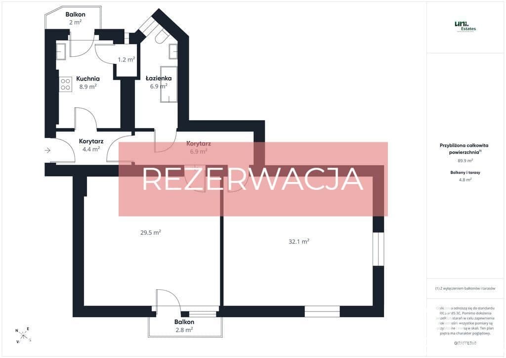 Narożne mieszkanie w kamienicy/2 balkony/Centrum - zdjęcie 18
