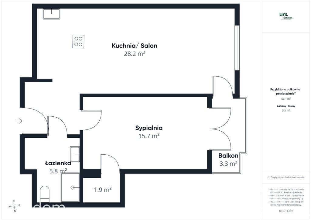 Przestronne 2 pokoje | 56 m² | Balkon - zdjęcie 15