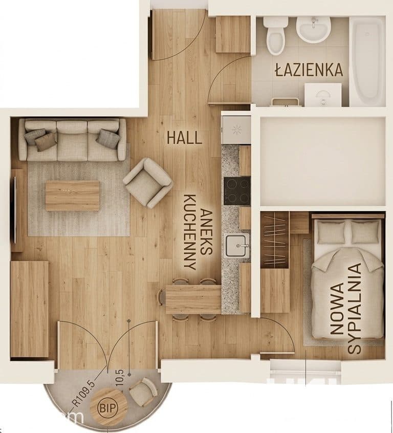 Kawalerka | 28,46 m² | Podgórze – ul. Borkowska - zdjęcie 5