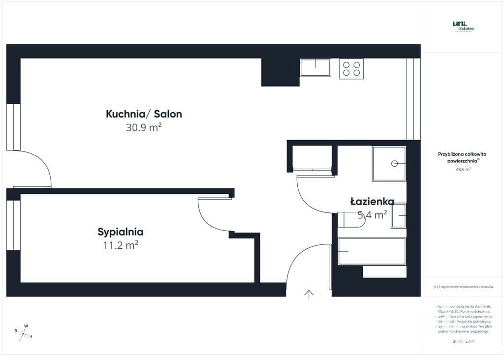 2 pokoje | balkon | 48,63 m2 - zdjęcie 16