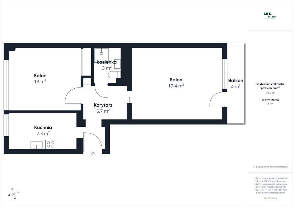 2 pokoje | 49,90 m² | Balkon | Zieleń | Nowa Huta - zdjęcie 11