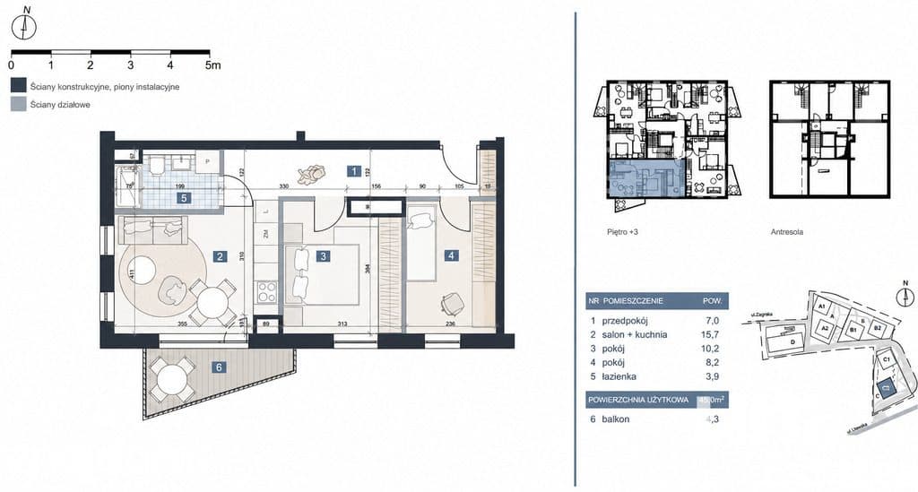 KATOWICE | 45,1 m2 | 3 POKOJE | BALKON - zdjęcie 14