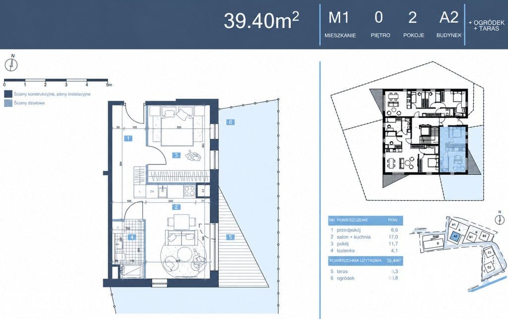 2 POKOJE | 39,4 M² | OGRÓDEK 60,8 M² | TARAS - zdjęcie 7