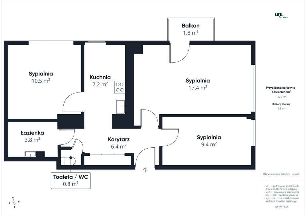 3 osobne pokoje | 55.5 m2 | Blisko pętla Krowodrza-Górka - zdjęcie 16