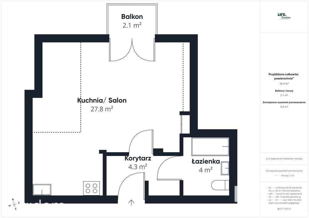 Kawalerka 28 m² | Ziobrowskiego | 1 pokój | 2200 zł - zdjęcie 17
