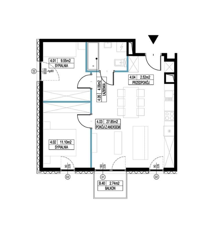 3 POKOJE I 55,08 m2 I 0 PROWIZJI I Q4 2026 - zdjęcie 9