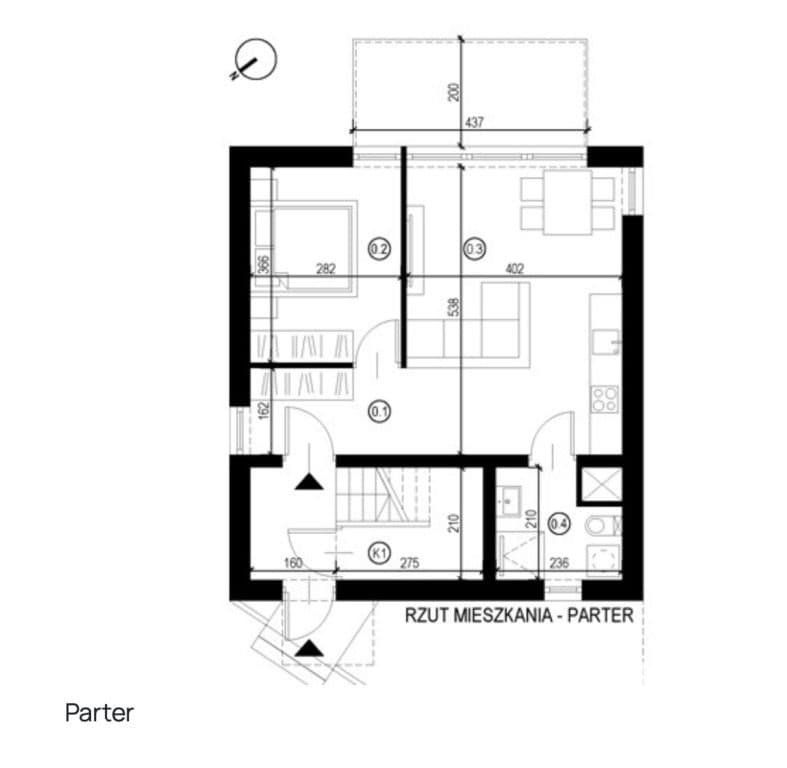 Wykończony apartament z ogródkiem | widok na góry - zdjęcie 8