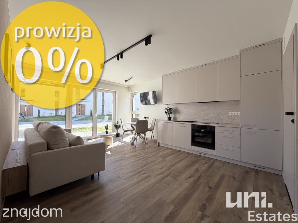 Wykończony apartament z ogródkiem | widok na góry