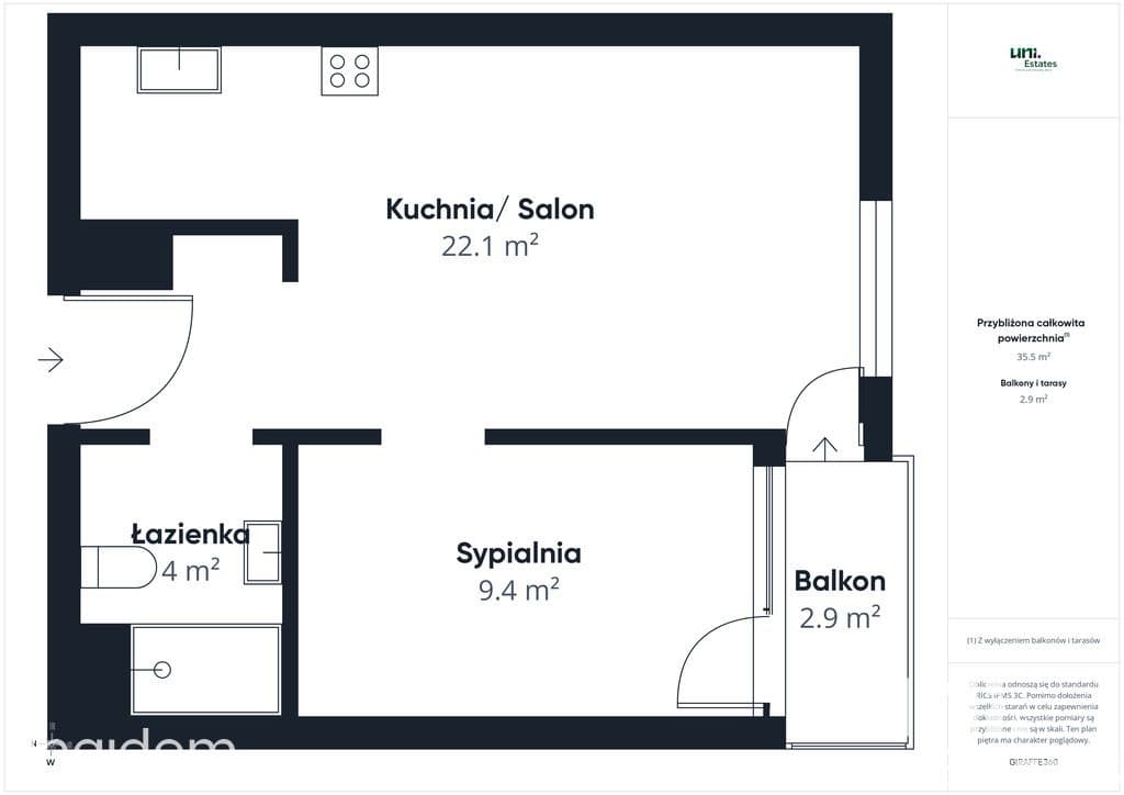Widok na park | 7. piętro | Lasówka | 2 pokoje - zdjęcie 13