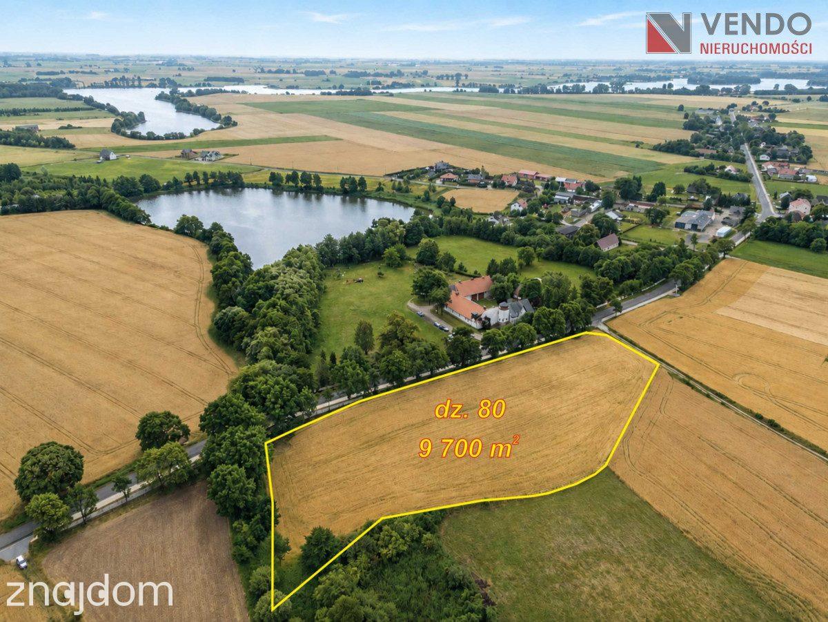 Działka 9700 m²_WZ na 3 domy_Media przy działce