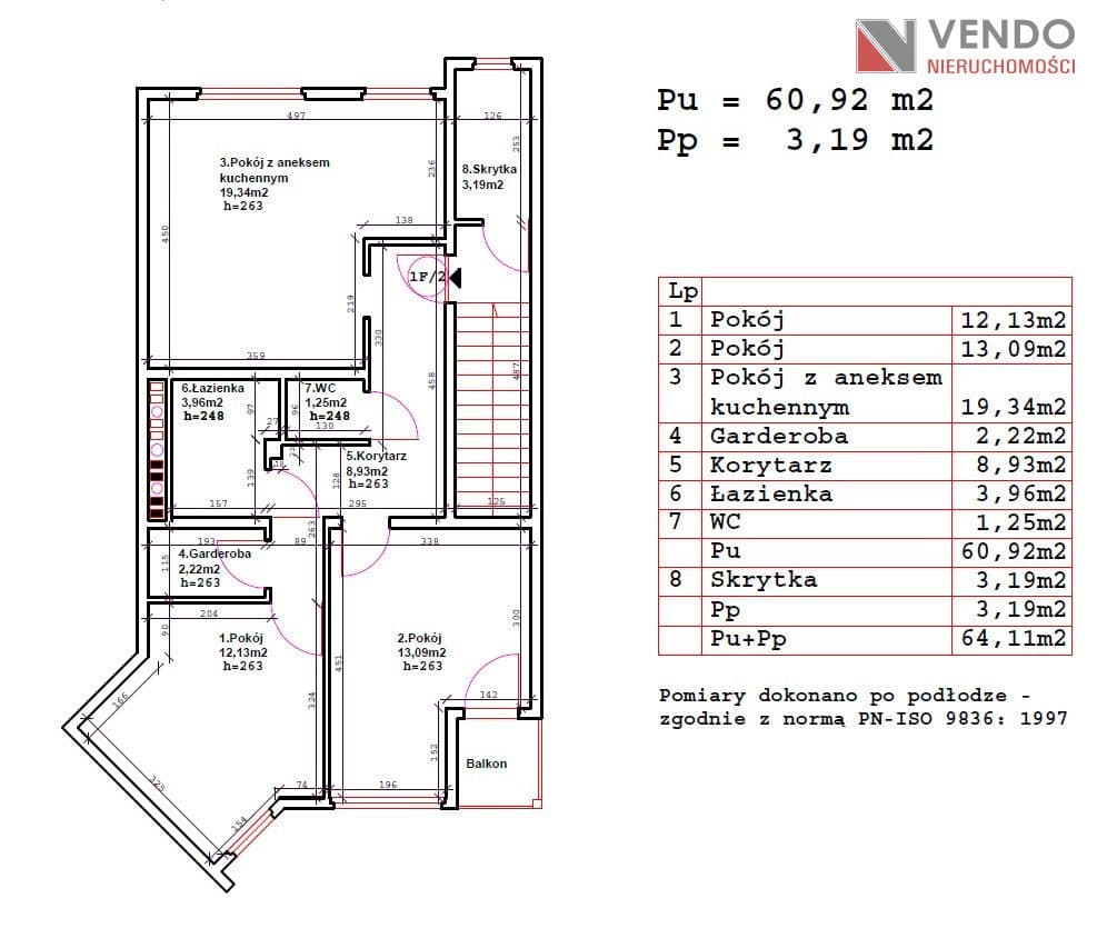 3 pokoje | 64,11 m² | 1 piętro | Pobiedziska - zdjęcie 10