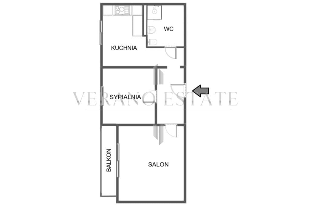 49,61 m² | 2 pok + kuchnia | Młodzianów I balkon - zdjęcie 6