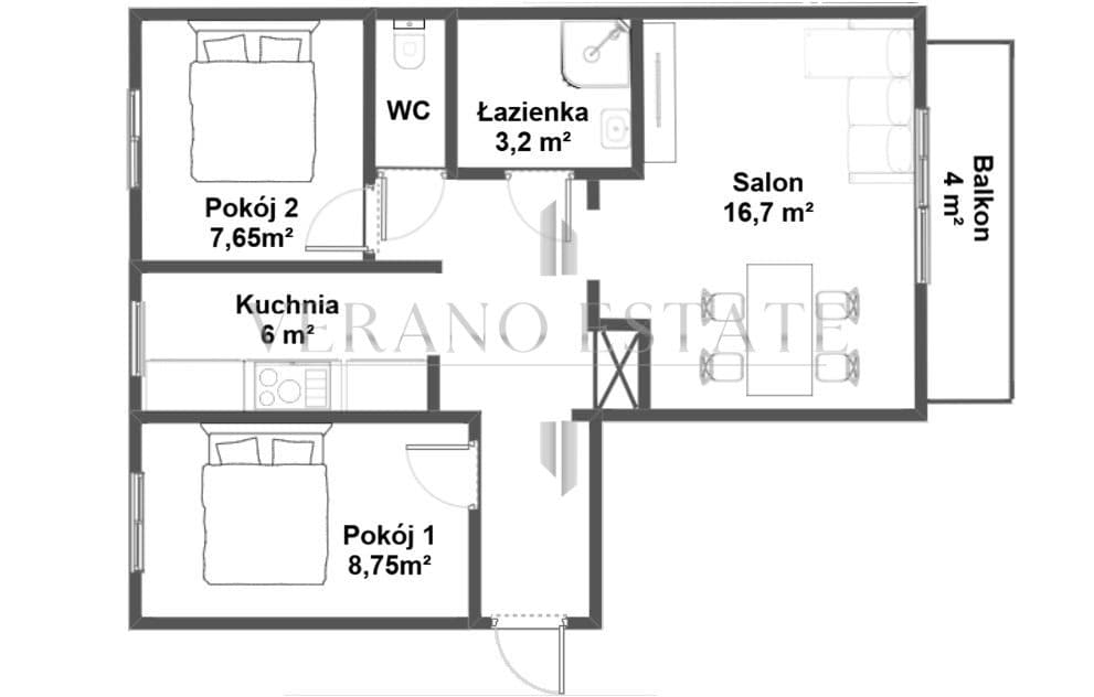 3 pok-56,2 m² | Ustronie | Winda | Balkon | 7 piętro - zdjęcie 12