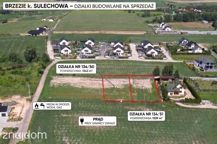 Działki budowlane z MPZP – Brzezie k. Sulechowa