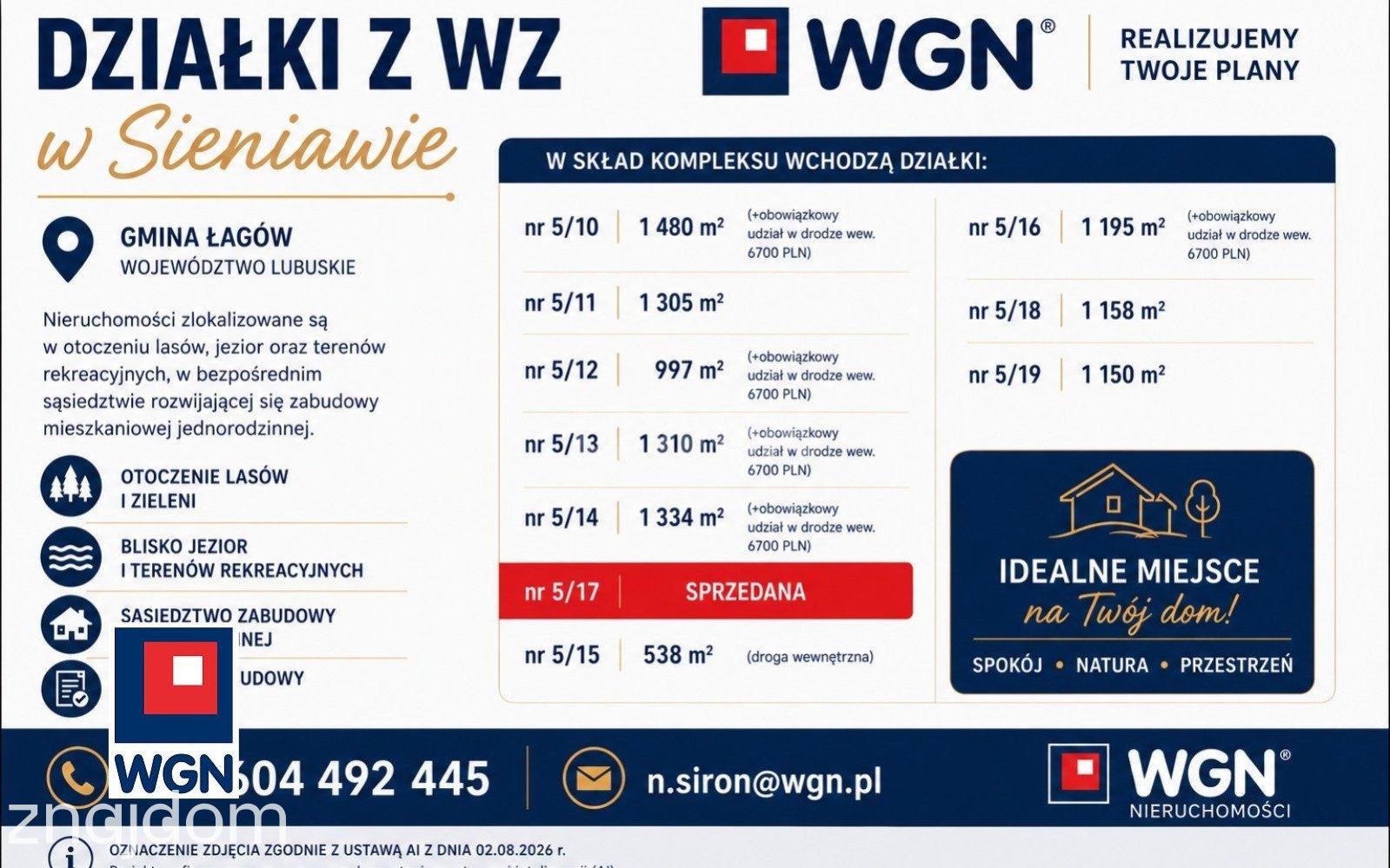 Działka na sprzedaż Sieniawa