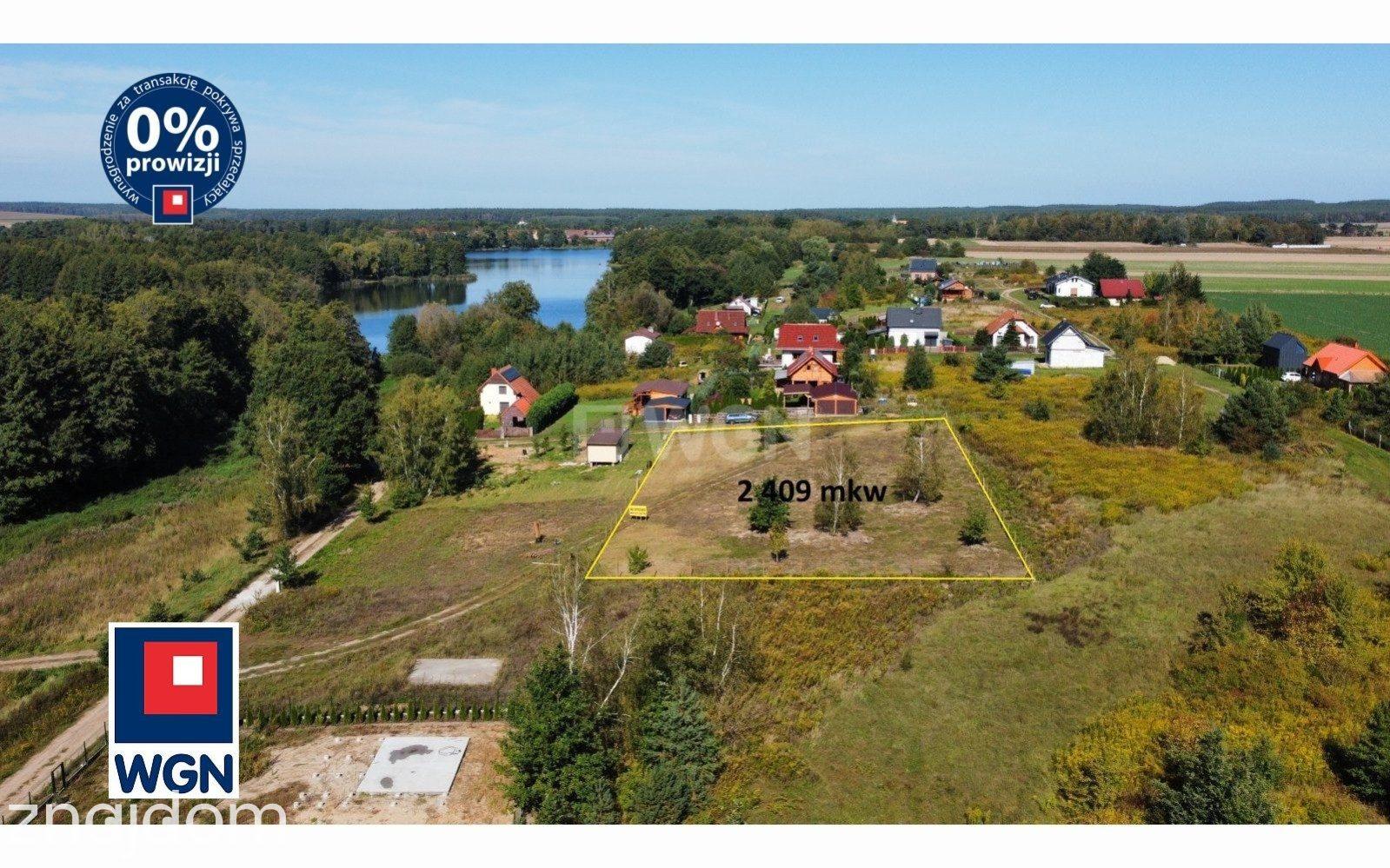 Grunt budowlany jednorodzinny na sprzedaż Wysoka - Działka 2409 m2 , ok. 150 m od Jeziora Paklicko Małe, powiat międzyrzecki, obręb Wysoka. - zdjęcie 3