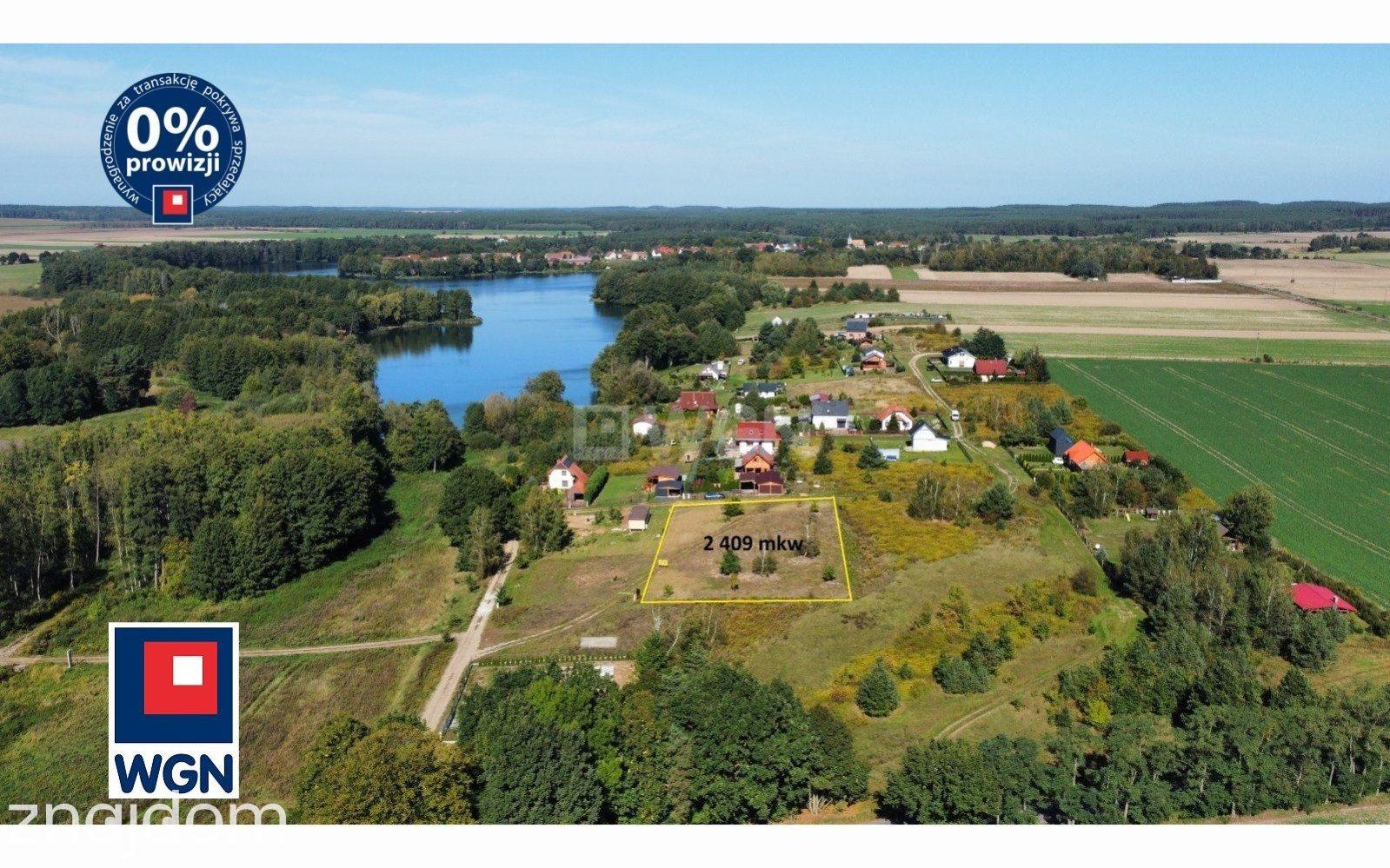 Grunt budowlany jednorodzinny na sprzedaż Wysoka - Działka 2409 m2 , ok. 150 m od Jeziora Paklicko Małe, powiat międzyrzecki, obręb Wysoka.