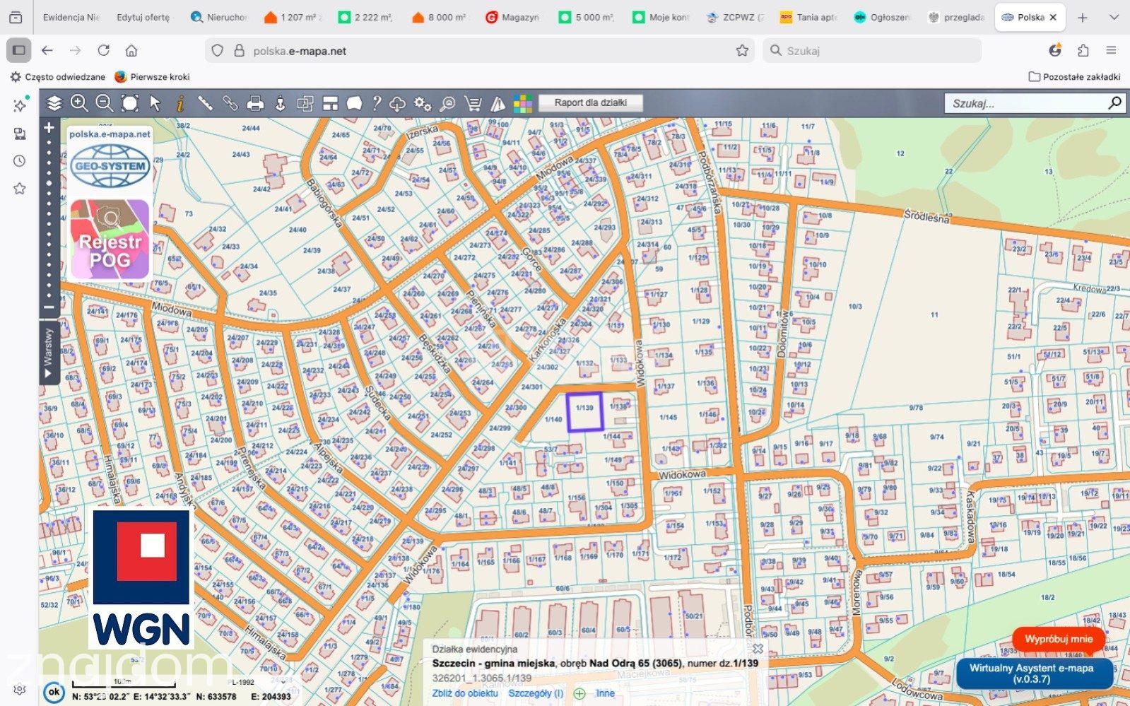 Grunt budowlany pod bliźniak na sprzedaż Bezrzecze - Bezrzecze/Szczecin. 2 Działki budowlane po 600m2
