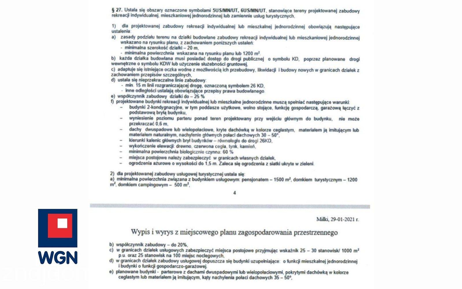Grunt budowlany jednorodzinny na  sprzedaż Wyszowate - Działka na sprzedaż  Wyszowate | 4569 m2 | Blisko jeziora | MPZP