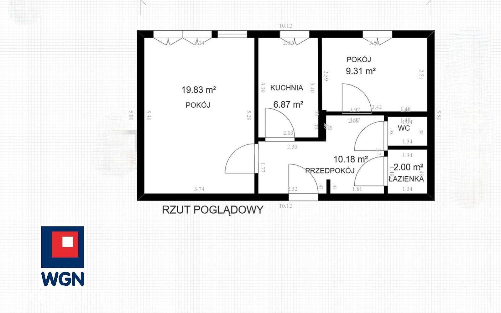 Mieszkanie na  sprzedaż Wrocław - Na sprzedaż 2-pokojowe mieszkanie z balkonem 50,5m2 Wrocław, Gądów Mały.