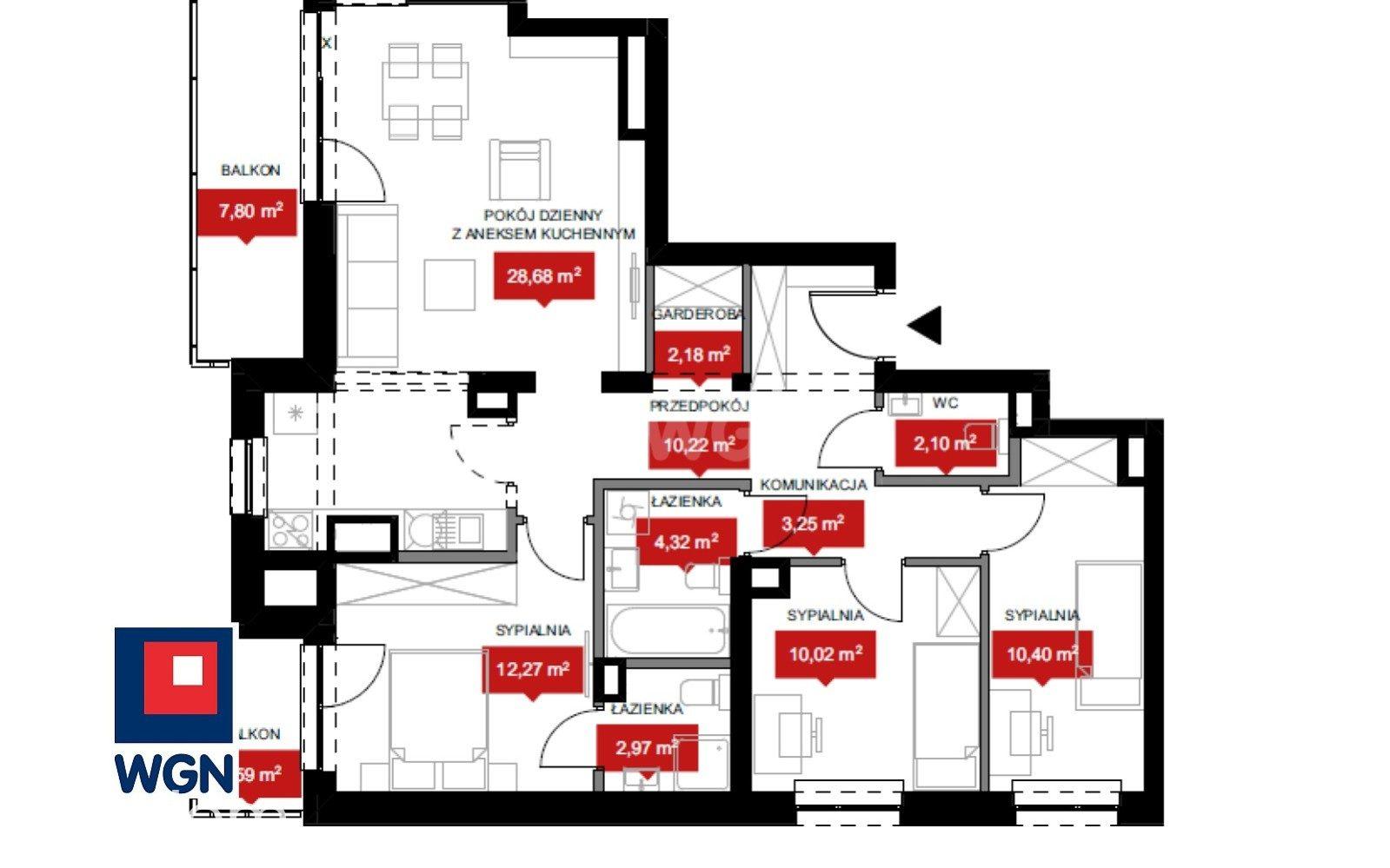 Mieszkanie na sprzedaż Wrocław - Nowoczesny apartament 4-pokojowy 86,41 m2 z dwoma balkonami i wyjątkowym widokiem na Odrę oraz tereny zielone - nowa inwestycja we Wrocławiu. - zdjęcie 2